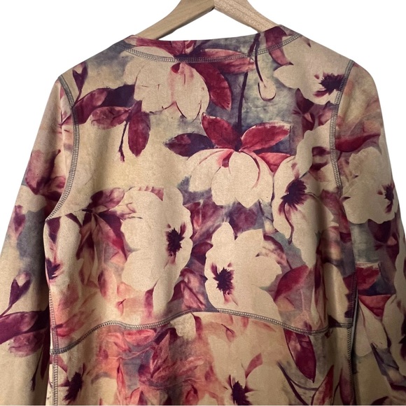 Anthropologie Solitaire Faux Suede Boho Fall Floral Duster Jacket Medium EUC - Picture 4 of 15